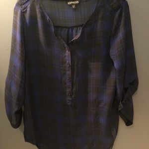 Express Plaid Blouse
